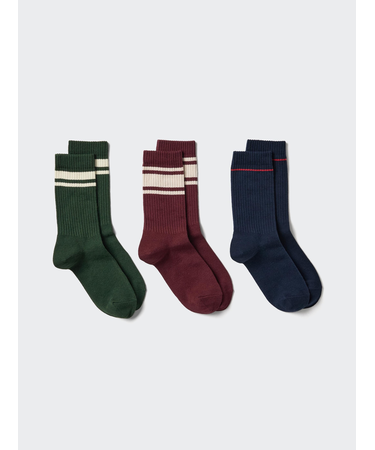 ソックス/3足組/リブライン