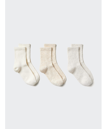 ソックス/3足組/スラブ