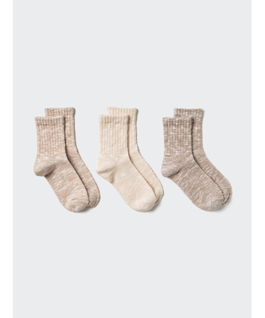 ソックス/3足組/スラブ