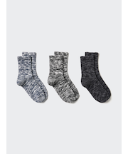 ソックス/3足組/スラブ