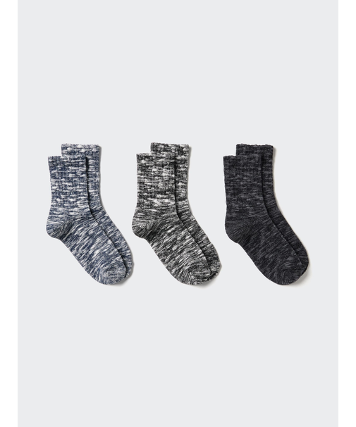 ソックス/3足組/スラブ