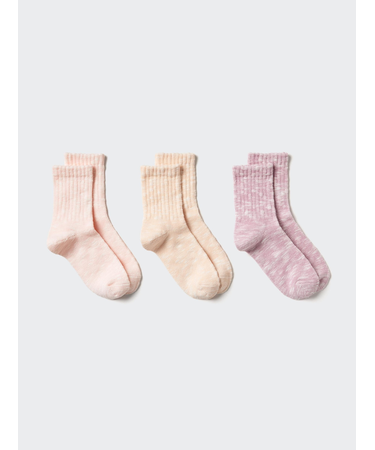 ソックス/3足組/スラブ