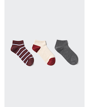 ショートソックス/3足組/ストライプ