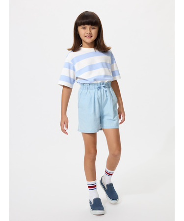 GIRLS イージーショートパンツ/シャンブレー