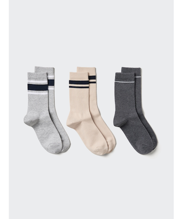 ソックス/3足組/リブライン