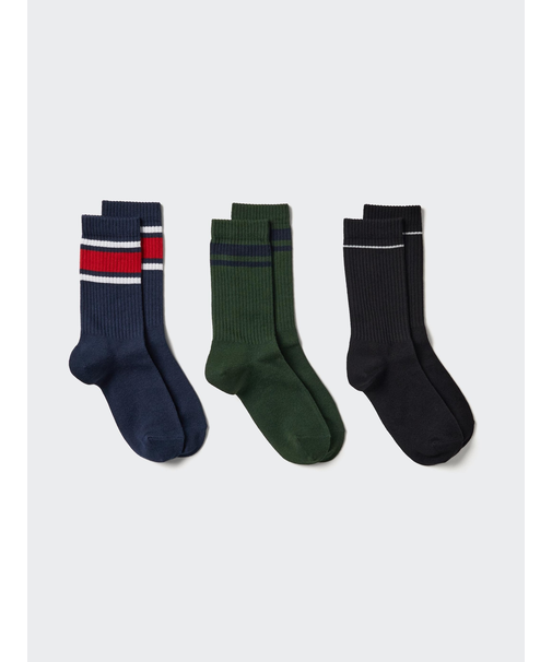 ソックス/3足組/リブライン