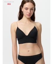 ワイヤレスブラ/プランジネック