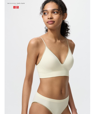 ワイヤレスブラ/プランジネック