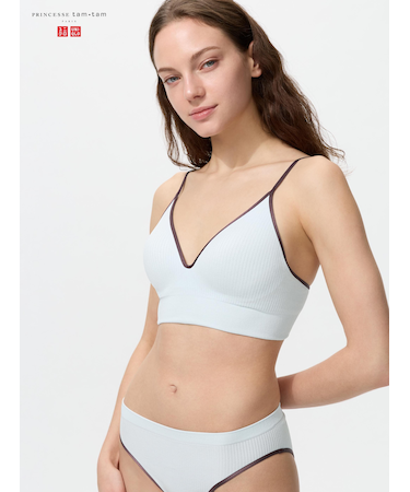 ワイヤレスブラ/プランジネック