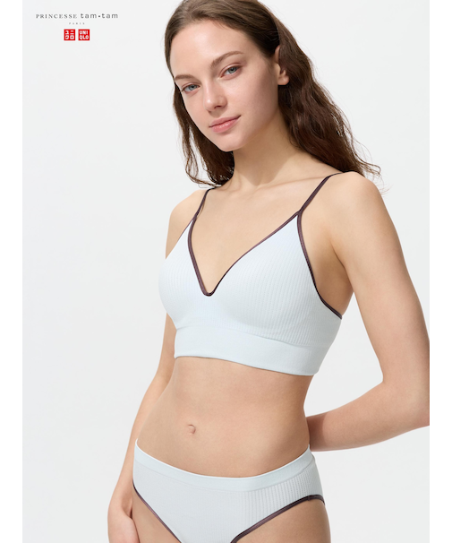 ワイヤレスブラ/プランジネック