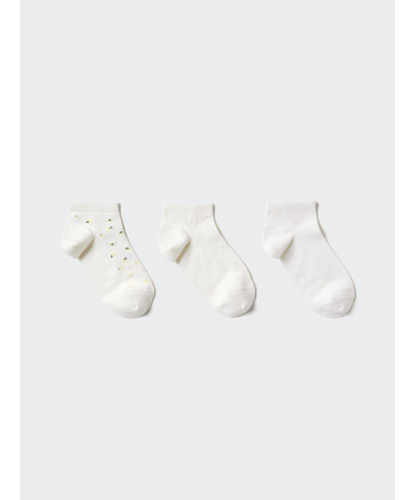 ショートソックス/3足組/フラワー