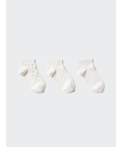 ショートソックス/3足組/フラワー