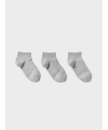 ショートソックス/3足組/フラワー