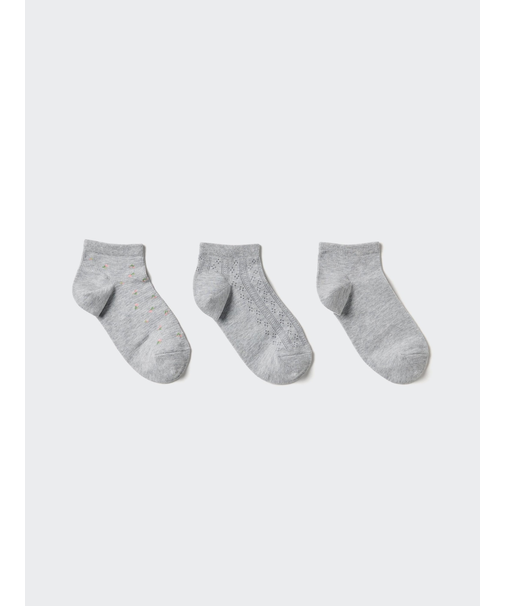 ショートソックス/3足組/フラワー