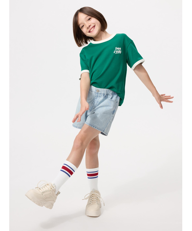 GIRLS デニムショートパンツ