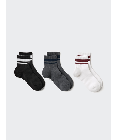 ソックス/3足組/パイルライン