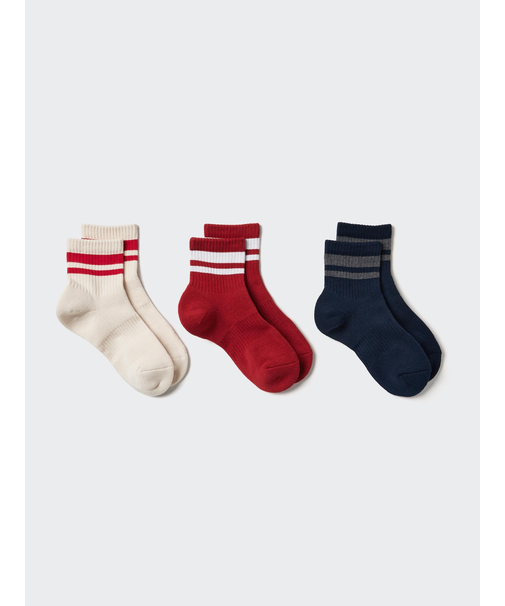 ソックス/3足組/パイルライン