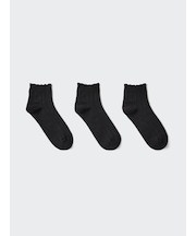 ショートソックス/3足組/フリル