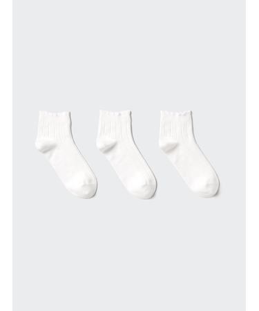 ショートソックス/3足組/フリル