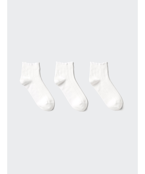 ショートソックス/3足組/フリル