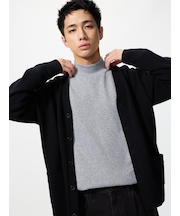 ソフトニットフリースモックネックT