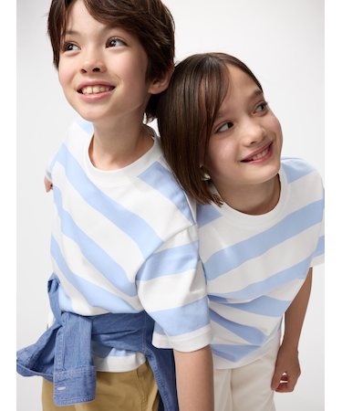 エアリズムコットンボーダークルーネックT