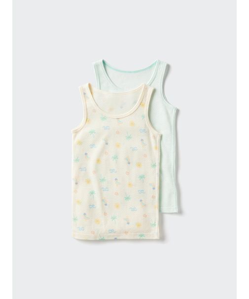 コットンメッシュタンクトップ/2枚組