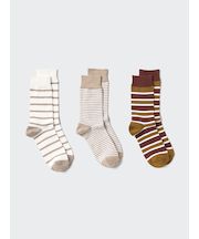 ソックス/3足組/ストライプ