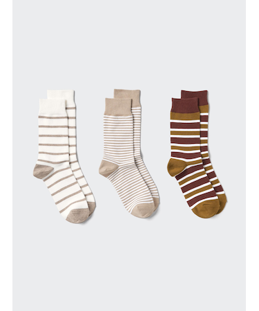 ソックス/3足組/ストライプ