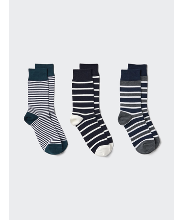 ソックス/3足組/ストライプ