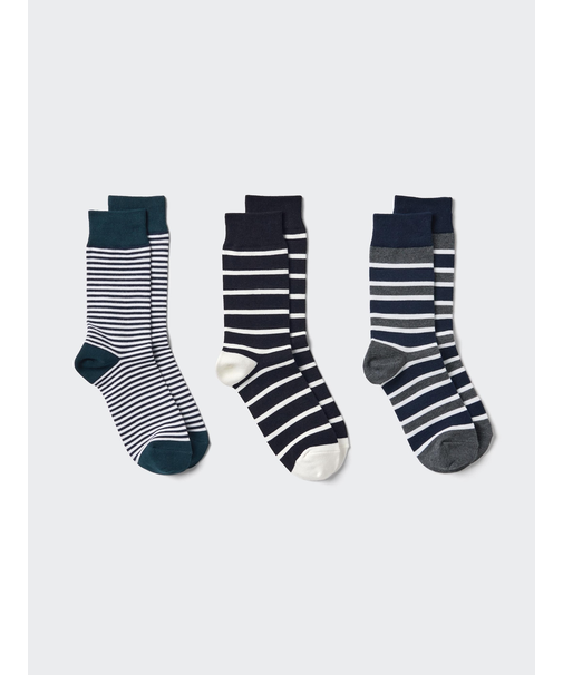 ソックス/3足組/ストライプ