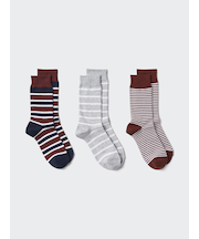 ソックス/3足組/ストライプ
