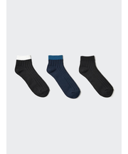 ショートソックス/3足組/リブライン