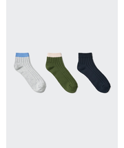 ショートソックス/3足組/リブライン