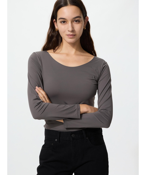 エアリズムUVカットUネックT