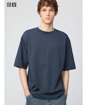 エアリズムコットンオーバーサイズボーダーTシャツ