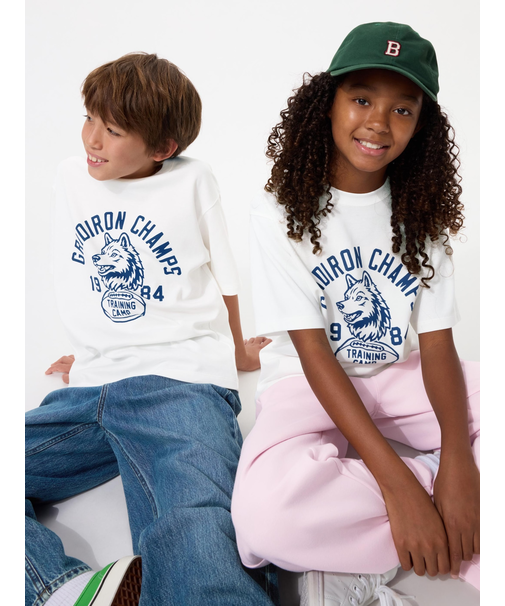 エアリズムコットングラフィッククルーネックTシャツ