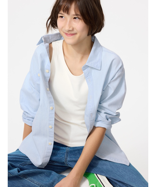 GIRLS リブブラタンクトップ