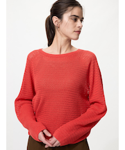 3Dメッシュクルーネックセーター