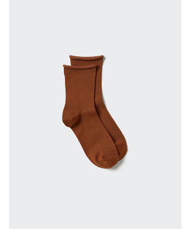 ヒートテックソックス/リブトップロール