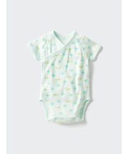 コットンメッシュボディスーツ/前開き