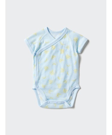 コットンメッシュボディスーツ/前開き