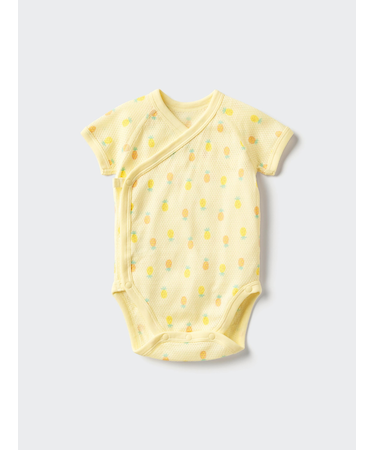 コットンメッシュボディスーツ/前開き