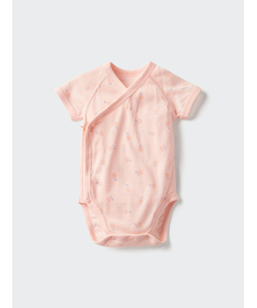 コットンメッシュボディスーツ/前開き