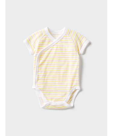 コットンメッシュボディスーツ/前開き