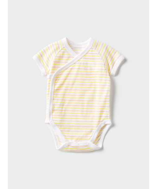 コットンメッシュボディスーツ/前開き