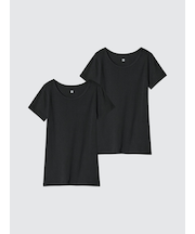 コットンインナーUネック/2枚組