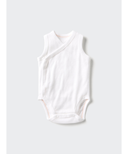 コットンメッシュボディスーツ/ノースリーブ/前開き