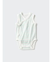 コットンメッシュボディスーツ/ノースリーブ/前開き