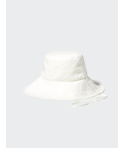 UVカットコットンリネンワイドブリムハット